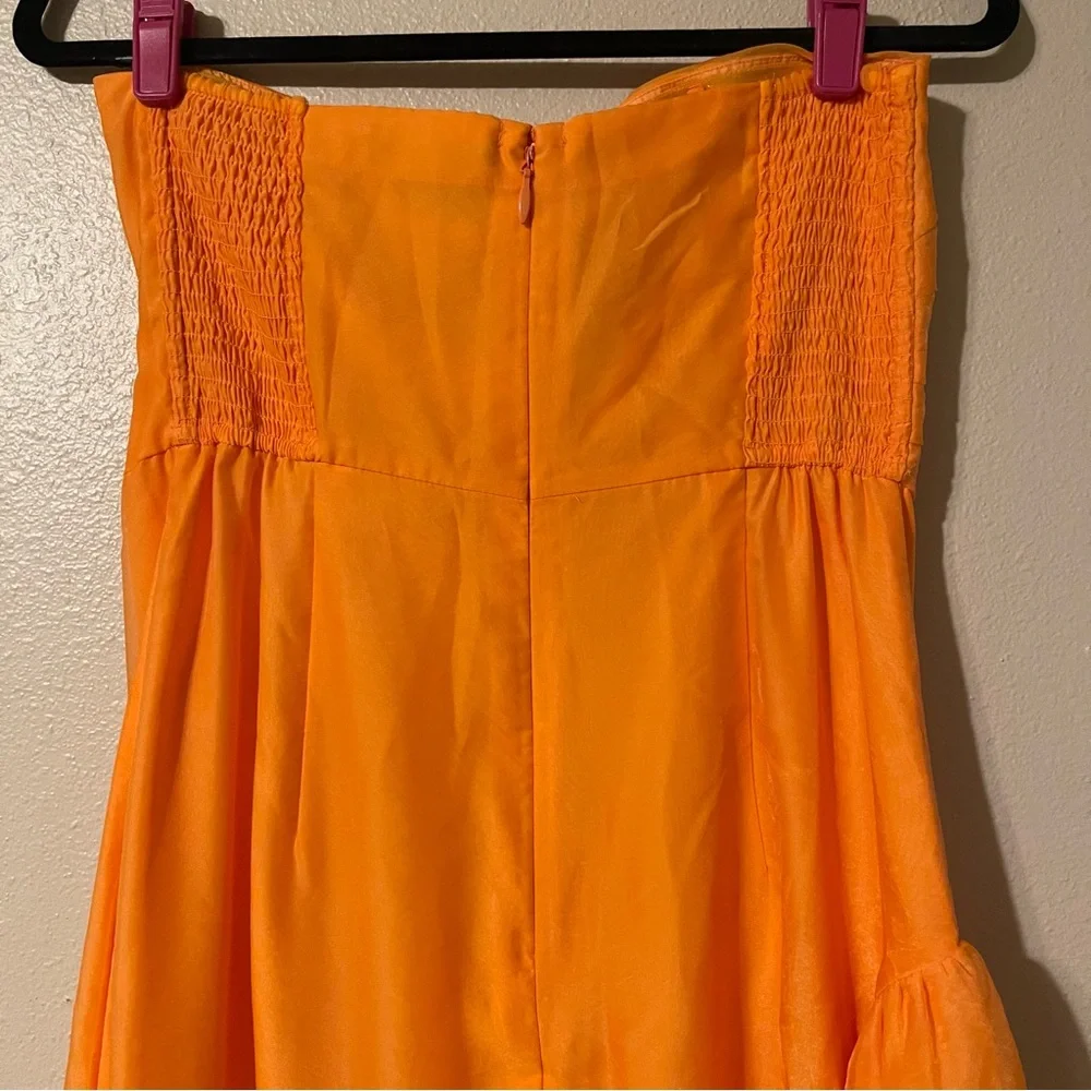 NWT ABERCROMBIE & FITCH Strapless Drama Asymmetrical Maxi Dress